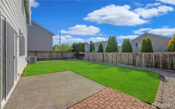 Fully fenced Backyard