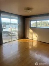 Upstairs Bedroom with view. The home is ready for your updates.