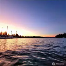 Striking sunsets over Liberty Bay.