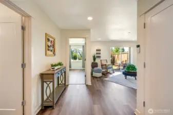 Lower level with bonus room, bedroom, and full bath.