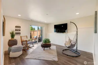 Bonus room on lower level—ideal for movie nights, exercise or hobbies.