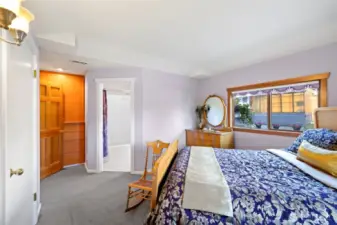 Primary suite features dual closets and built-in drawers—beautiful and efficient.