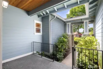 Private front Porch sitting area.