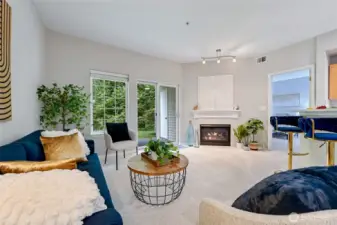 Open concept living makes entertaining or gatherings easy in your new home.