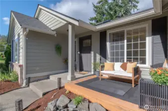 Enjoy slow mornings and evenings on the front deck.