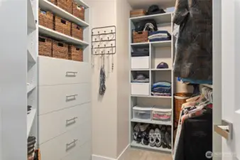 Space for all your things in the closet.