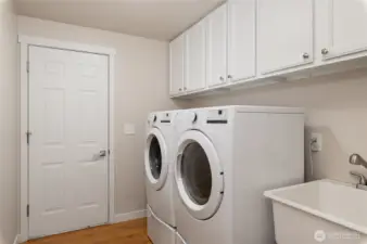 Laundry wont pile up in this laundry room!