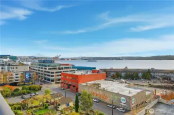Southwesterly views with Mt. Rainier in the distance on a clear day from the rooftop deck!