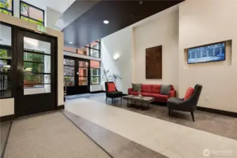 Main lobby, north tower with the concierge desk to greet you.