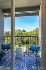 Outdoor covered deck space