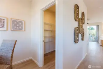 Walk in pantry - this also has an electrical outlet!