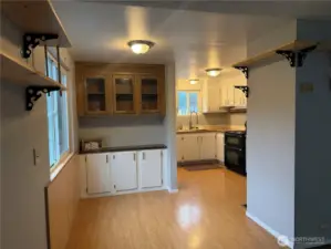 Looking across the dining area