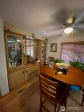 Dining room with fan