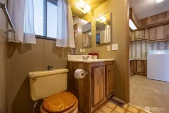 Full bathroom with tub and shower off 2nd bedroom