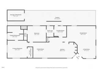 Floor plan with room dimensions