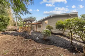 Fully fenced backyard