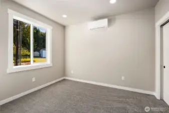 Downstairs office / extra finished room.