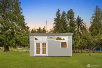 Even has a finished studio outside…