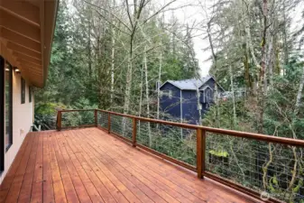 Large deck off the back of the home