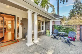 Enjoy your morning coffee on your private front patio