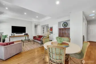 Informal eating area flows seamlessly into the great room