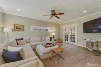 Lounge Room w/ French doors to West side deck