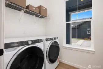 Laundry room includes washer & dryer