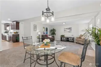 A/Main Floor: Large Dining Room w/New Lighting Fixture is adjacent to Living and Kitchen