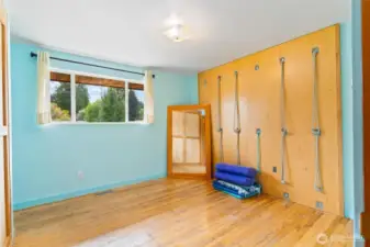 Bedroom 1 - Murphy bed is tucked in and now a yoga studio!
