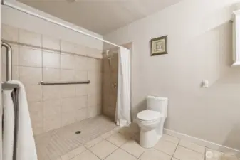 Modern bathroom shower area