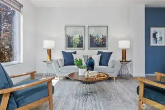 No dark narrow spaces here!  Light and bright the main living level is generously wide and inviting!