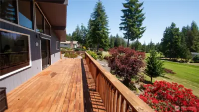 Deck was re-stained.