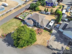 Birds eye view of your home, garden, RV parking and sheds