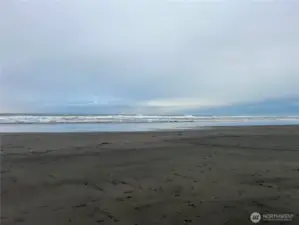 Beach is One mile away.