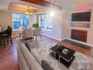 Living Room and Dinning area Virtually Staged