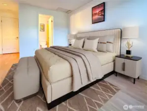 Master Bedroom Virtually statged