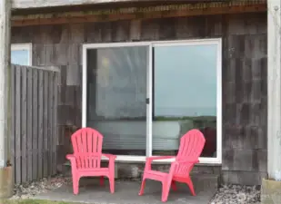 Back porch facing beach