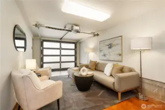 This garage greatly expands usable living space.
