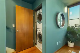 Laundry in bedroom means no running the stairs between cycles.