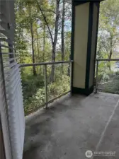 End unit has a lovely view from balcony