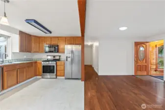 living room & kitchen