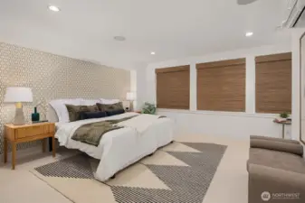 Automatic custom blinds in primary