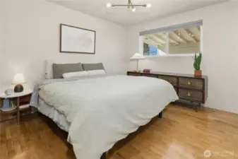 Real hardwoods in all bedrooms