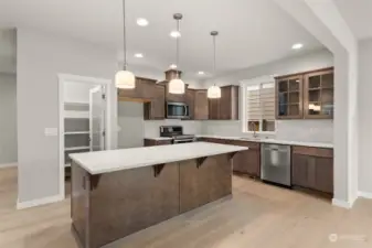 kitchen space with pantry