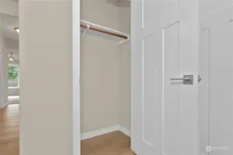 Entry way coat closet. Picture of a similar home, not actual. Photo for illustration only.