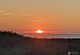 Sunset view from unit