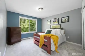 Bedroom #3 also overlooks side yard.