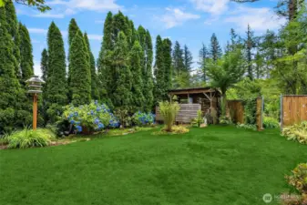Spacious Fenced Rear Yard w Privacy