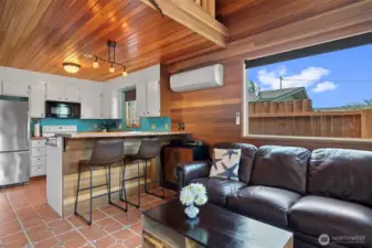 Open concept design for lower floor.