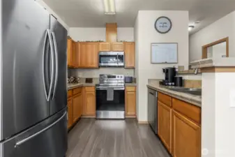 All the stainless appliances remain for you
